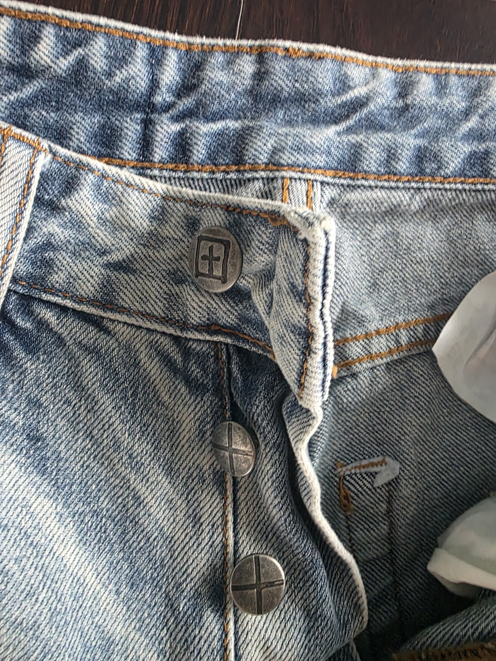 Ksubi Light Blue Distressed Straight-Leg Jeans - Picture 6 of 10